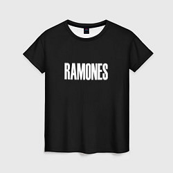 Футболка женская Ramones white logo, цвет: 3D-принт