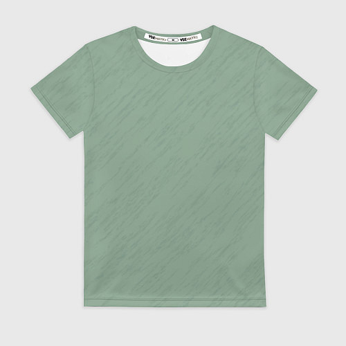 Женская футболка Текстура пыльно-зелёный однотонный / 3D-принт – фото 1