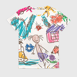 Женская футболка Детский принт