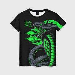 Женская футболка Змей в японском стиле