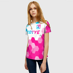 Футболка женская Zotye neon gradient style посередине, цвет: 3D-принт — фото 2