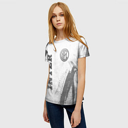 Футболка женская Inter - white gradient вертикально, цвет: 3D-принт — фото 2