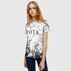 Футболка женская Dota white graphite, цвет: 3D-принт — фото 2