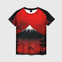 Женская футболка Мрачная Япония