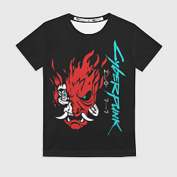 Женская футболка Cyberpunk Samurai Dark Warrior