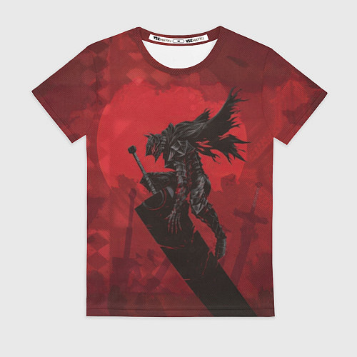 Женская футболка Гатс в броне скелета / 3D-принт – фото 1