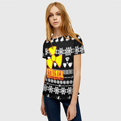 Футболка женская Stalker fire pattern, цвет: 3D-принт — фото 2