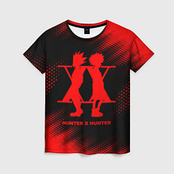 Женская футболка Hunter x Hunter - red gradient