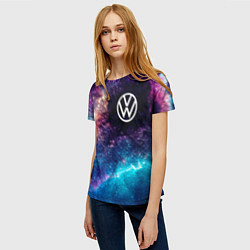 Футболка женская Volkswagen space auto, цвет: 3D-принт — фото 2