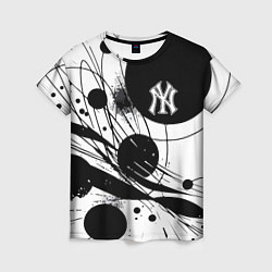 Женская футболка New York Yankees baseball team - abstraction