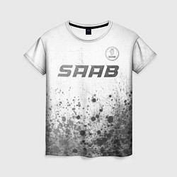 Футболка женская Saab - white gradient посередине, цвет: 3D-принт