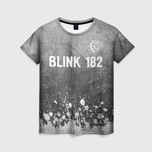 Женская футболка Blink 182 - grey gradient посередине / 3D-принт – фото 1