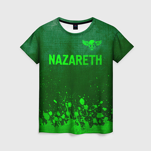 Женская футболка Nazareth - green gradient посередине / 3D-принт – фото 1