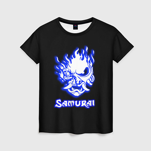 Женская футболка Samurai logo ghost / 3D-принт – фото 1