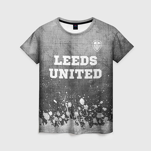 Женская футболка Leeds United - grey gradient посередине / 3D-принт – фото 1