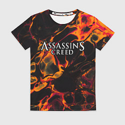 Футболка женская Assassins Creed red lava, цвет: 3D-принт