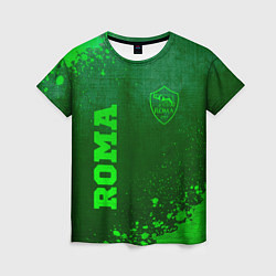 Женская футболка Roma - green gradient вертикально