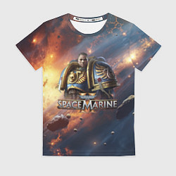 Футболка женская Warhammer 40000 space marine 2 Captain Titus, цвет: 3D-принт