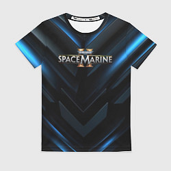 Женская футболка Warhammer 40000 space marine 2 лого