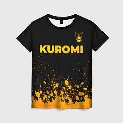 Футболка женская Kuromi - gold gradient посередине, цвет: 3D-принт