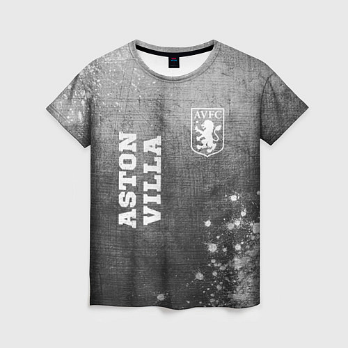 Женская футболка Aston Villa - grey gradient вертикально / 3D-принт – фото 1