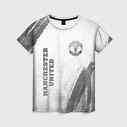 Футболка женская Manchester United - white gradient вертикально, цвет: 3D-принт