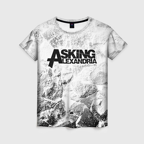 Женская футболка Asking Alexandria white graphite / 3D-принт – фото 1