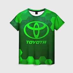 Женская футболка Toyota - green gradient