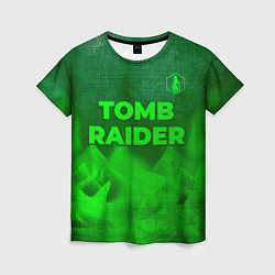 Футболка женская Tomb Raider - green gradient посередине, цвет: 3D-принт