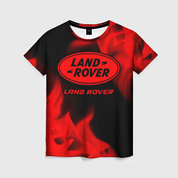 Женская футболка Land Rover - red gradient