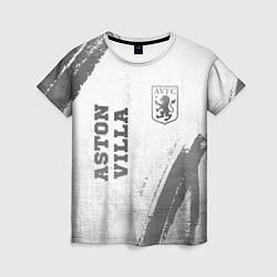 Женская футболка Aston Villa - white gradient вертикально