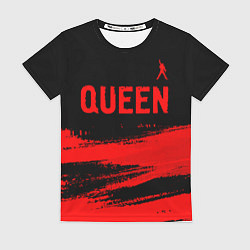 Футболка женская Queen - red gradient посередине, цвет: 3D-принт