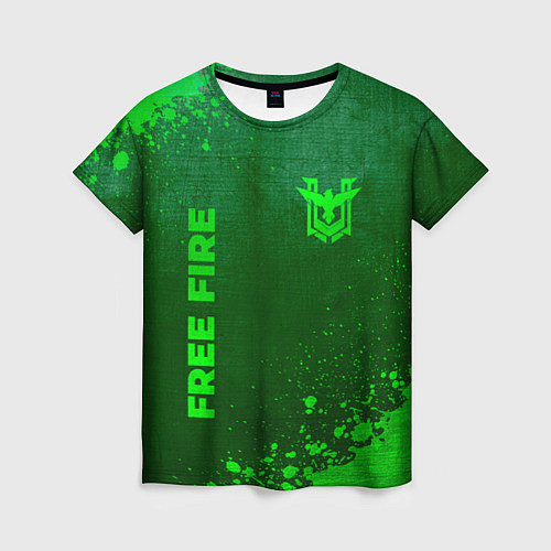 Женская футболка Free Fire - green gradient вертикально / 3D-принт – фото 1