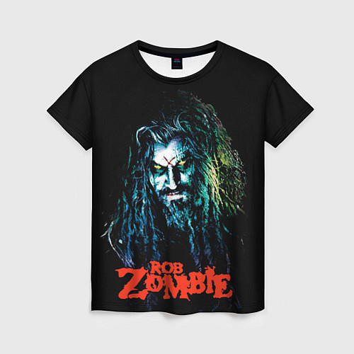 Женская футболка Rob zombie portrait / 3D-принт – фото 1