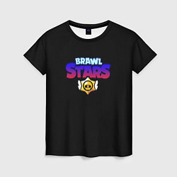 Женская футболка Brawl stars neon logo