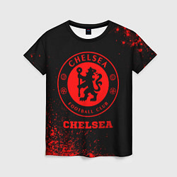 Футболка женская Chelsea - red gradient, цвет: 3D-принт