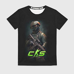 Футболка женская CS counter terrorist, цвет: 3D-принт
