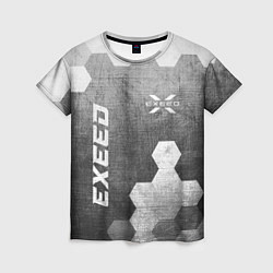 Футболка женская Exeed - grey gradient вертикально, цвет: 3D-принт