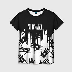 Женская футболка Nirvana rok hand