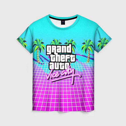 Женская футболка Vice city tropic collection / 3D-принт – фото 1