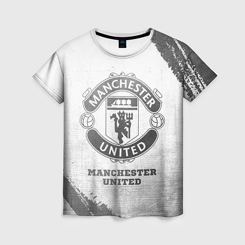 Женская футболка Manchester United - white gradient / 3D-принт – фото 1