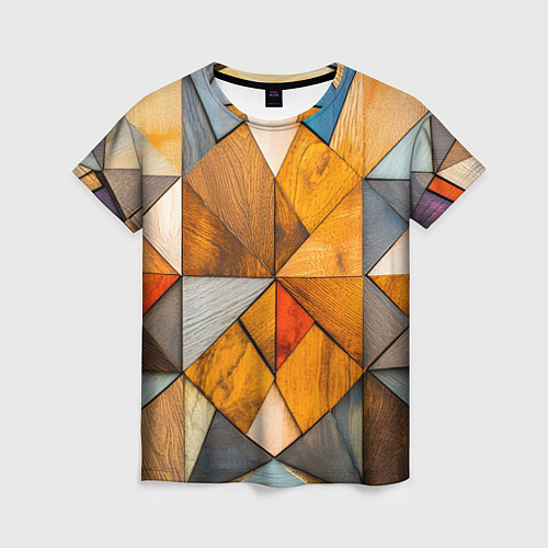 Женская футболка Мозайка / 3D-принт – фото 1