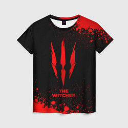 Женская футболка The Witcher - red gradient