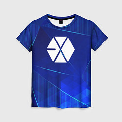 Футболка женская Exo blue poly, цвет: 3D-принт