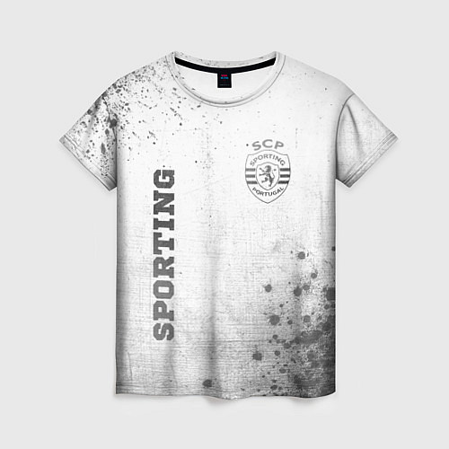 Женская футболка Sporting - white gradient вертикально / 3D-принт – фото 1