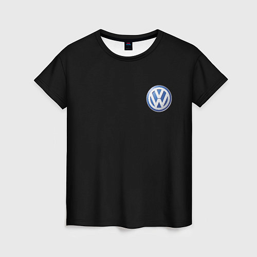 Женская футболка Volkswagen logo auto / 3D-принт – фото 1