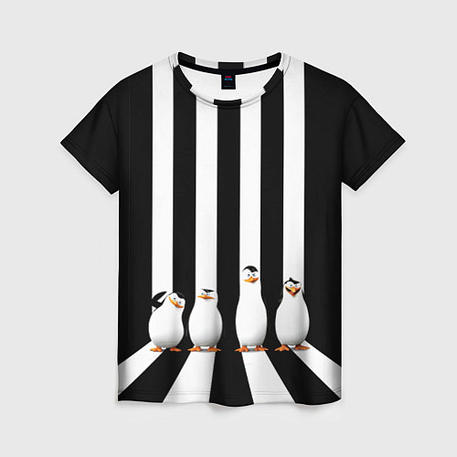 Женская футболка Четыре пингвина / 3D-принт – фото 1