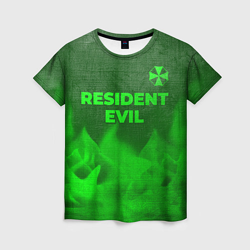 Женская футболка Resident Evil - green gradient посередине / 3D-принт – фото 1