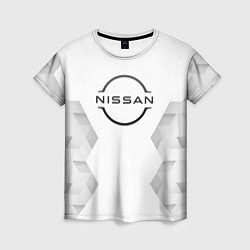 Женская футболка Nissan white poly