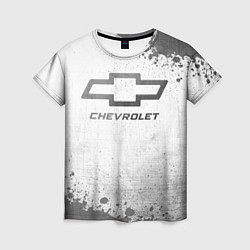 Женская футболка Chevrolet - white gradient